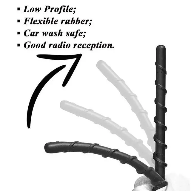 Alt view image 2 of 7 - Short Antenna for Harley Davidson Touring | Street Glide | Electra Glide | Road Glide | Tri Glide | Ultra Limited/Classic, 1998-2026 | Designed for Optimized Radio Reception, 7 Inches Spiral Antenna