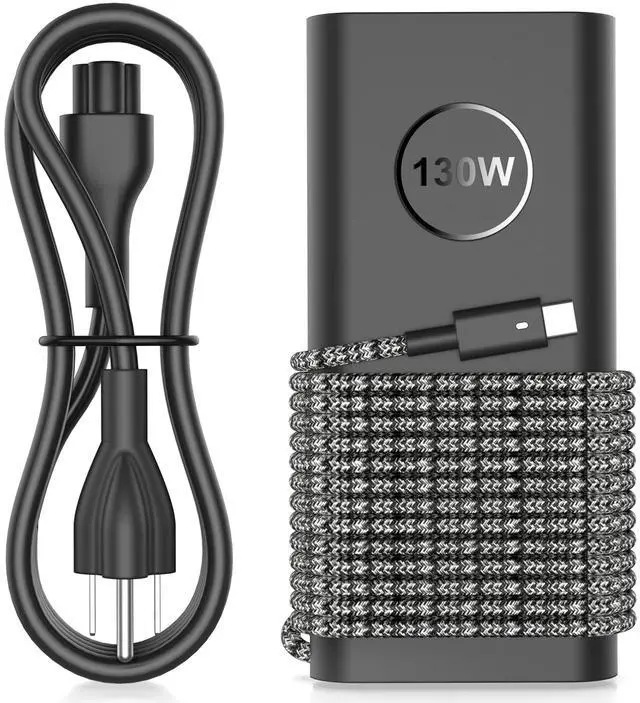Main image of 130W USB C Laptop Charger AC Adapter Compatible with Dell XPS | For Dell XPS 15 9500-9530, XPS 17 9700-9730, Precision 5530 5550 5560 5570 5750 5760 5770, Latitude 5401-9510 USB-C laptops