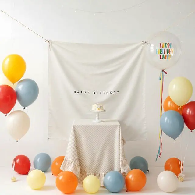 Alt view image 5 of 6 - Happy Birthday Door Banner Door Cover Backdrop Sign Birthday Wall Decor Background Party Supplies for Outdoor Indoor Porch Bday Party Photo Props (Boho,5 x 5 ft)