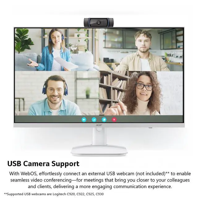 Alt view image 7 of 7 - Smart Monitor with WebOS | 27 FHD 1920 x 1080 IPS | 120Hz | Bluetooth Support | Wireless Projection | iOT Device | 2 x HDMI 1.4, 1 x Ethernet, 2 x USB 2.0 & 1 x Audio | KS272 G0wemiix