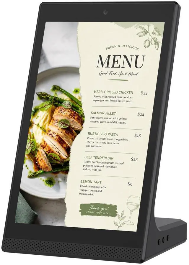 Main image of 10.1 Inch Android Digital Signage Display, Tabletop Touchscreen Kiosk, Countertop Digital Menu Board with WiFi USB, Desktop Advertising Screen for Restaurants, Retail, Reception