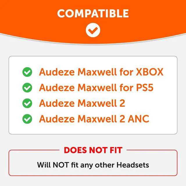 Alt view image 2 of 7 - HeadbandZ XL Maxwell - Wide Headband for Audeze Maxwell 1, 2 & 2 ANC | Made by Wicked Cushions | Wider Weight-Distributing Design | Black