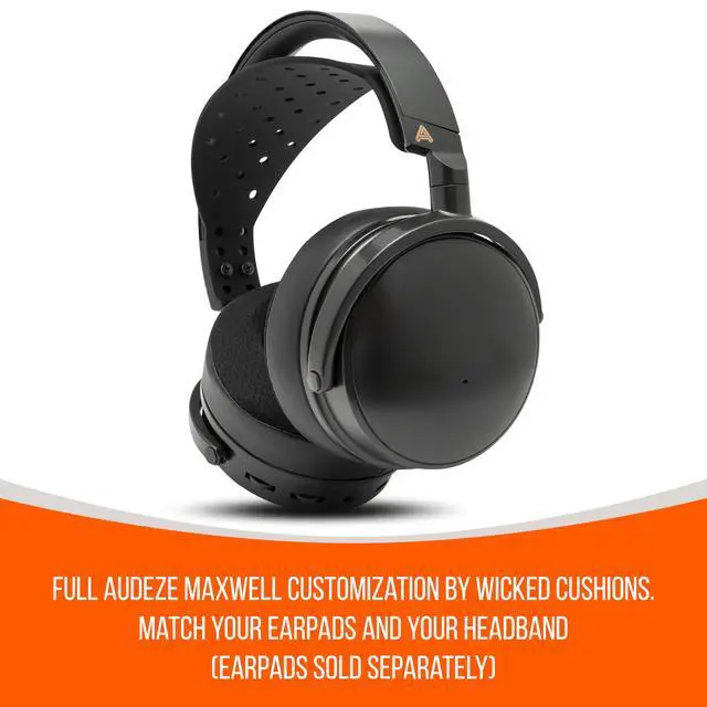 Alt view image 6 of 7 - HeadbandZ XL Maxwell - Wide Headband for Audeze Maxwell 1, 2 & 2 ANC | Made by Wicked Cushions | Wider Weight-Distributing Design | Black