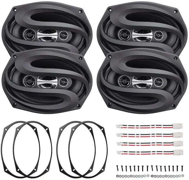 Main image of 6X9 inch Car Audio Door Speakers (2-Pairs) for Dodge RAM 1500/2500/3500 | Car Audio Speaker Upgrade Kit for 2013-2024 Dodge Models,350 Watts Max Power,Full Range,Enhanced Sound,Adapters and Harness