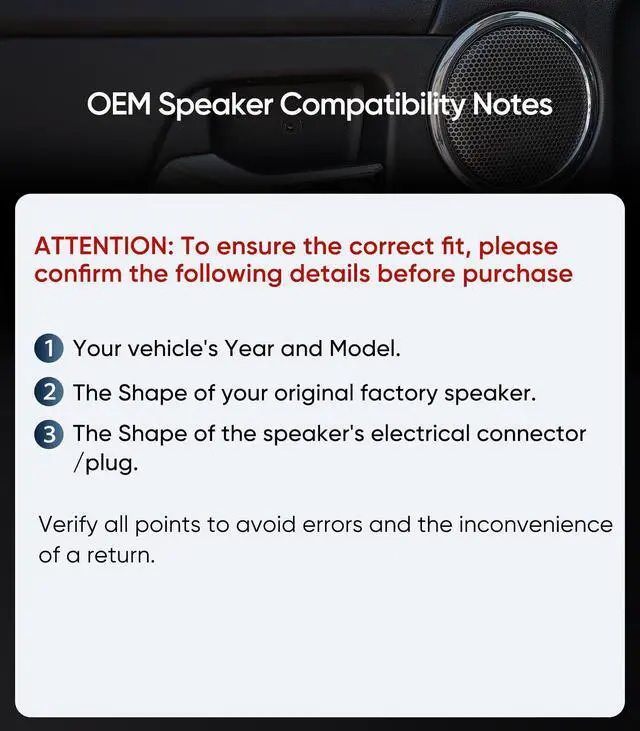 Alt view image 3 of 7 - 6X9 inch Car Audio Door Speakers (2-Pairs) for Dodge RAM 1500/2500/3500 | Car Audio Speaker Upgrade Kit for 2013-2024 Dodge Models,350 Watts Max Power,Full Range,Enhanced Sound,Adapters and Harness