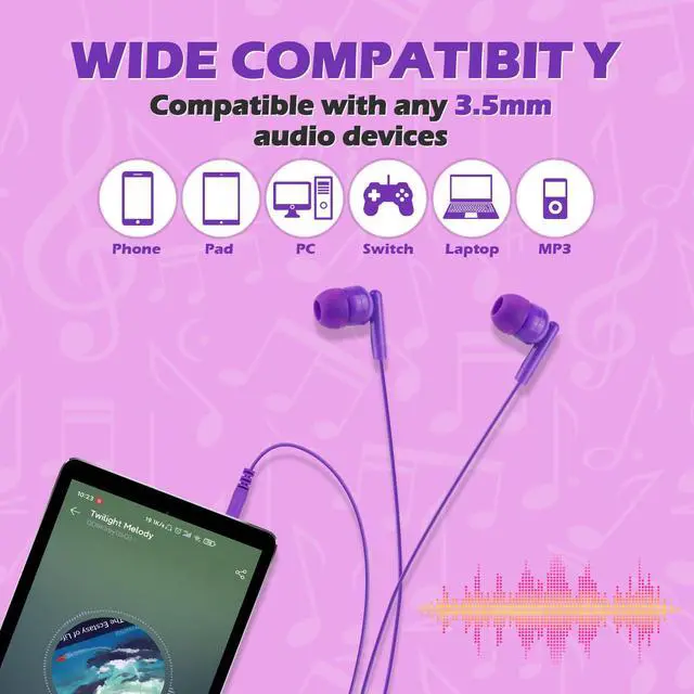 Alt view image 3 of 7 - Bulk Kids Earbuds for Classroom 60 Pack,Student Wired Earphones | Earphones for School Library Computers Chromebook Laptop PC