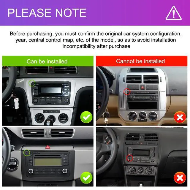 Alt view image 2 of 7 - 4G 64G Android Car Stereo for VW Passat Jetta Tiguan Golf MK5 MK6 T5 EOS Polo Touran Seat Sharan Carplay Android Auto Radio, 9'' Touchscreen Bluetooth Mirror Link WiFi GPS FM/RDS DSP Backup Camera