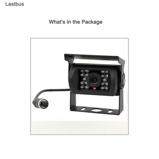 Alt view image 7 of 7 - Backup Camera, Reversing Camera, Waterproof Night Vision Wide View Angle Rear View Camera with 4 Pin GX12-4 Connector for RV Camper Truck Trailer Bus Van