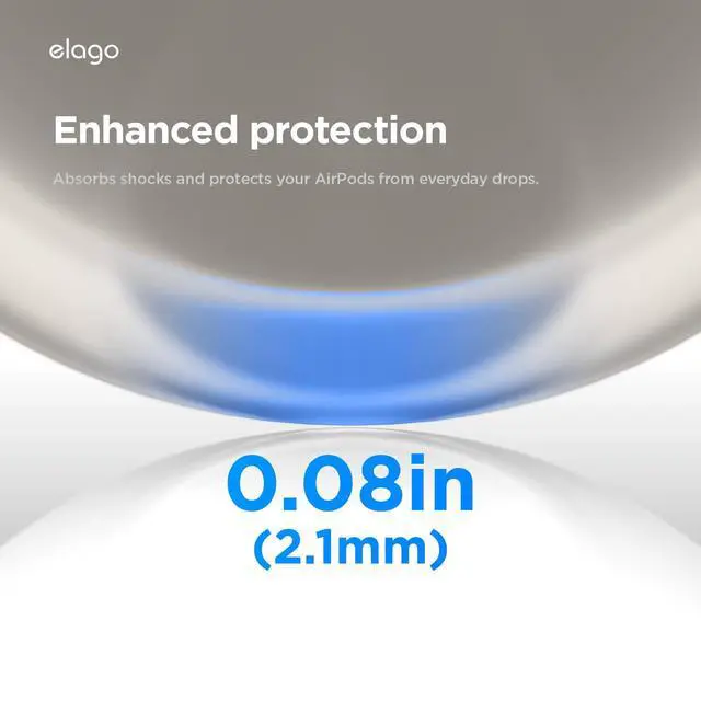 Alt view image 6 of 7 - Armor Case for AirPods Pro 3 | Carabiner Included, Supports Wireless Charging, Shock Resistant, Full Protection (Stone)