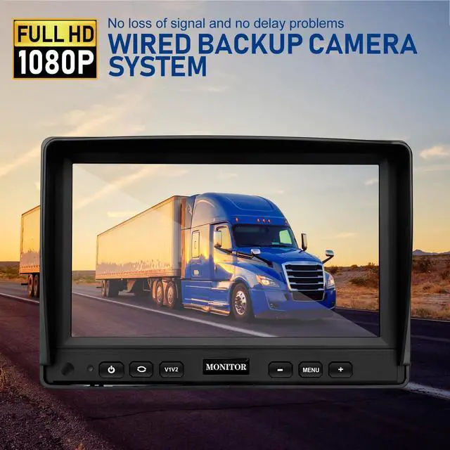Alt view image 2 of 7 - Backup Camera for Truck RV with AHD 1080P 7" Monitor+Rear View Camera Kit | DIY Guidelines,170 Degree, IP69K Waterproof, IR Night Vision,Reverse Camera with Screen System for Trailer/Tractor/Vehicle