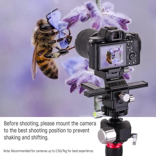 Alt view image 7 of 7 - 4-Way Macro Focusing Rail Slider with Quick Release Plate, 1/4-20 Thread for Macro Photography and Close-Up Shooting, Compatible with Canon Nikon Fujifilm Sony DSLR Mirrorless Camera