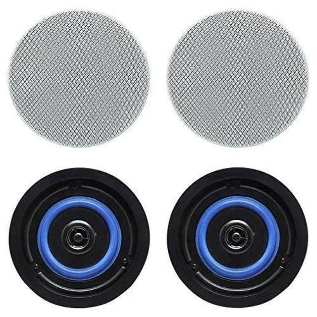 Alt view image 2 of 7 - 320 Watts 2 Way Flush Mount in Ceiling Speakers 4 Inches for Kitchen,Living Room,Office 4 Speakers