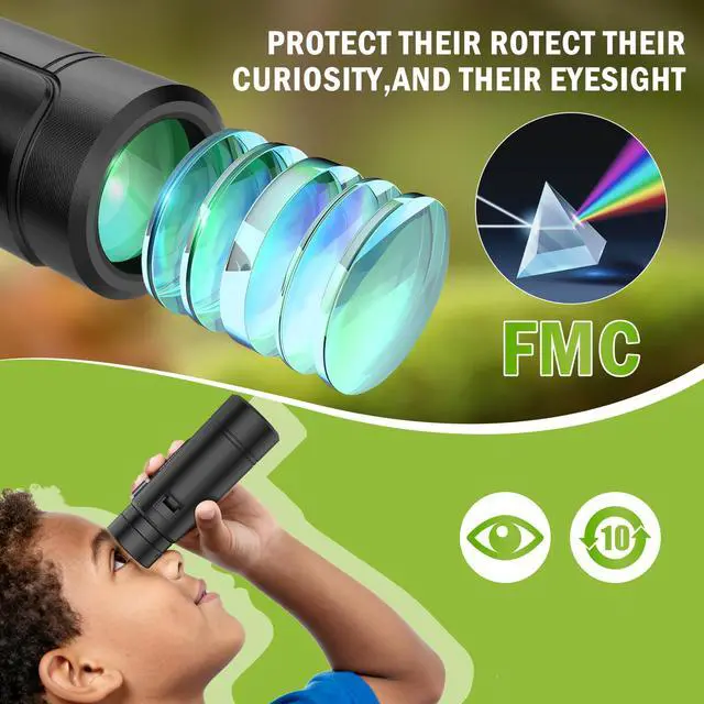 Alt view image 2 of 7 - Compact Binoculars for Adults 10x26 High Powered, Pocket Binoculars for Bird Watching, Waterproof BAK4 FMC, Lightweight One-Handed Use