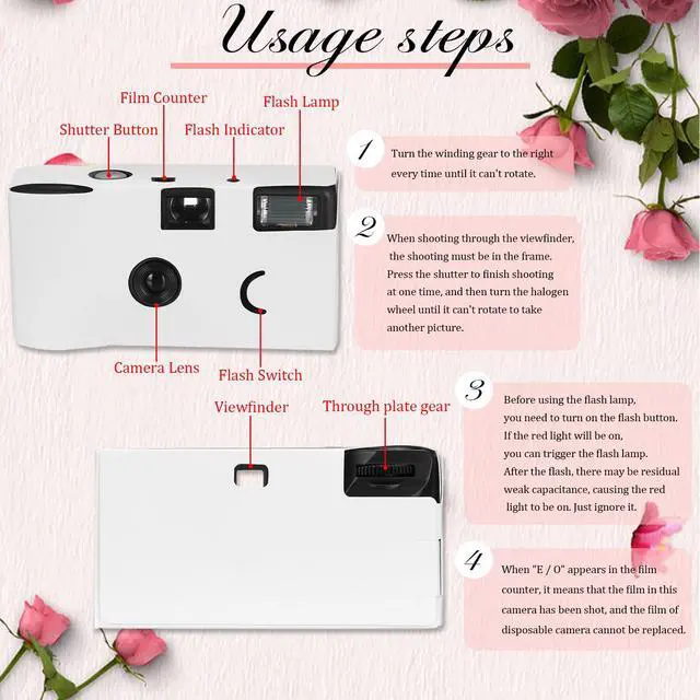 Alt view image 5 of 7 - 14 Packs DIY Disposable Cameras Bulk, White Single Use Camera with 35mm Iso 400 Film Bright Flash for Weddings, Baby Showers, Birthday Parties Anniversary Events, Easy to Use, Vintage