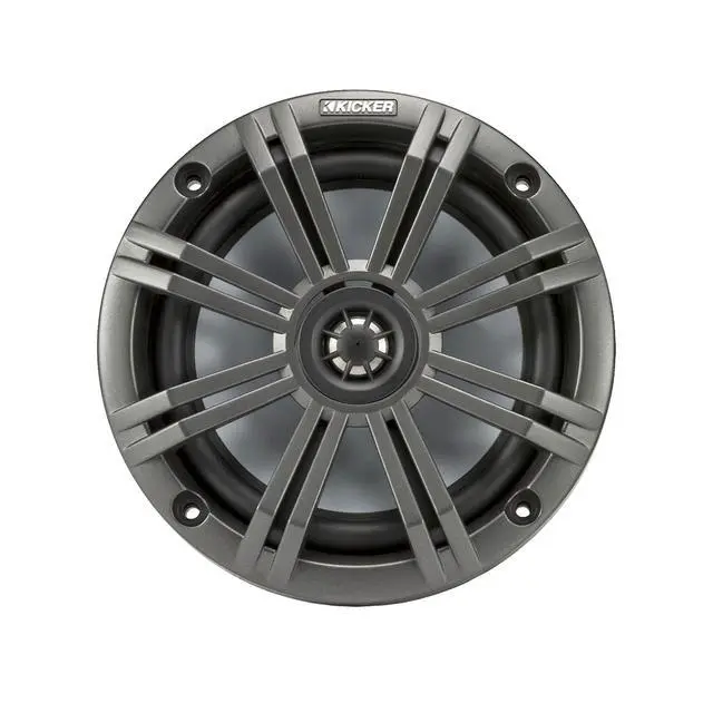Alt view image 2 of 4 - 2 Pair (Qty 4) of 6.5" 2-Way 195 Watts Max Power Coaxial Marine Audio Speakers with Charcoal Grilles, 50 Feet 16-Gauge Speaker Wire