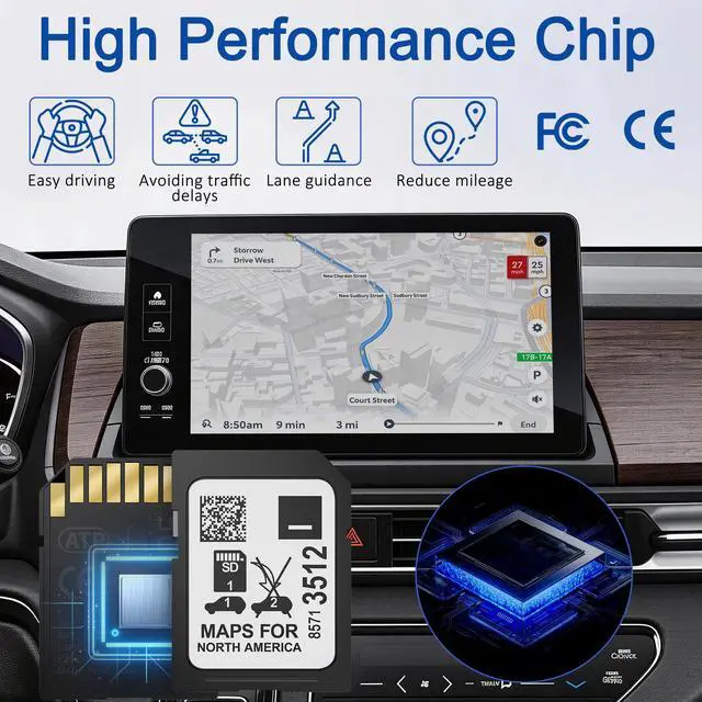 Alt view image 7 of 7 - 2026 Navigation SD Card for USA/Canada/Mexico, Latest GM Navigation Map Compatible with Buick Cadillac Chevrolet GMC 2019-2024, GPS SD Card Part 8571 3512