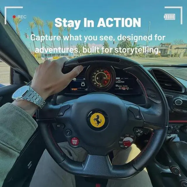 Alt view image 3 of 7 - Visus Cam Mini 4k POV Camera, 4S Vision WiFi Body Camera with 150Min Battery, Thumb-Sized Wearable Camcorder, Waterproof Helmet Cam for Motorcycle/Cycling/Vlogging, Hands-Free Recording