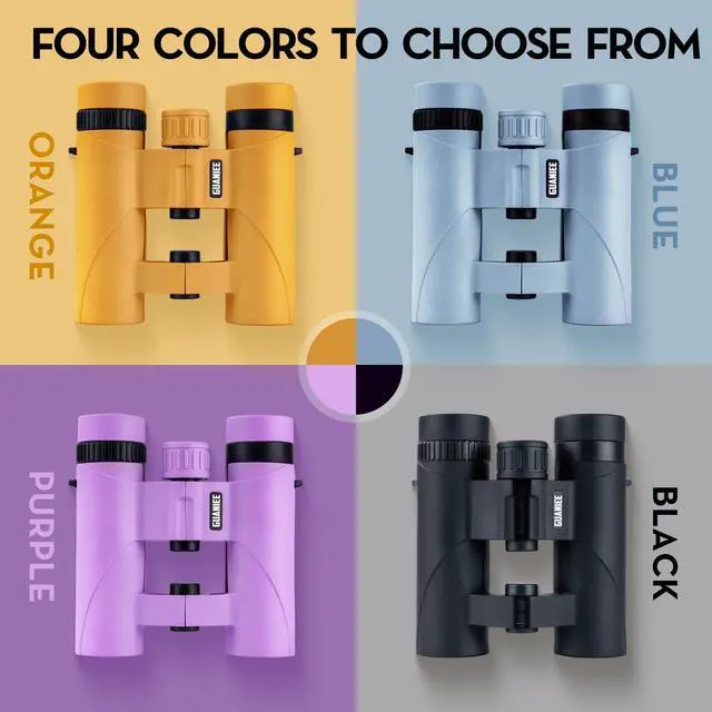 Alt view image 5 of 7 - 10x25 Binoculars for Kids Mini Pocket Compact Binoculars Waterproof Small Binocular for Bird Watching Travel Stargazing Outdoor Sports Purple