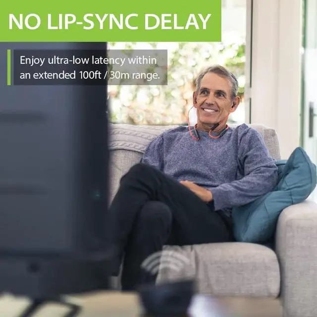 Alt view image 2 of 7 - Medley Clear Wireless Earbuds for TV with Transmitter and Dock | Clear Dialogue, Enhanced Volume, Soundbar Passthrough, 20-Hour Battery Life, and a Comfortable Neckband