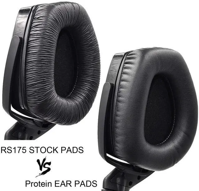 Alt view image 3 of 7 - Protein Leather Earpads for Sennheiser RS175/RS185/RS195/RS165 | Also for Sennheiser HDR175/HDR185/HDR195/HDR165/TR175 Headphones,Upgrade Quality Replacement Ear Cushion Added Thicknes