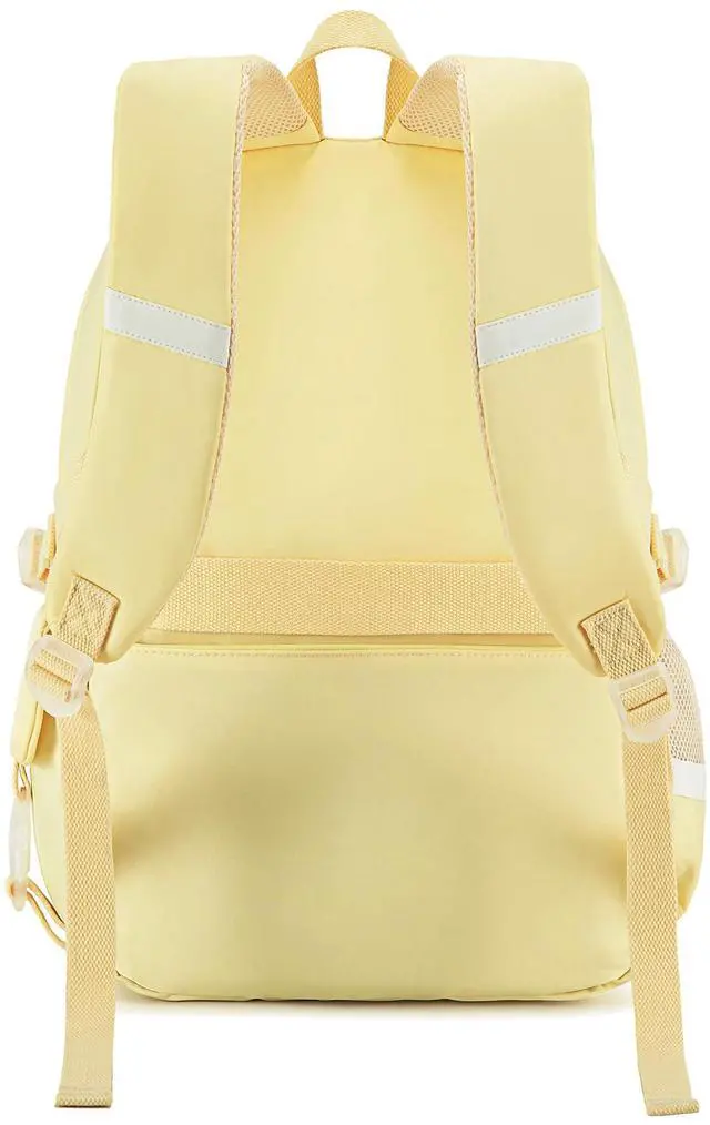 Alt view image 3 of 7 - Backpack for girls Laptop Backpacks 15.6 Inch College Cute Bookbag Anti Theft Primary Elementary School Bag Casual Daypack for Teens Girls Women Students Yellow