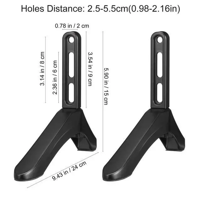 Alt view image 4 of 7 - Universal TV Stand Bracket for 32-65 Inch Flat Screen TV Stable Triangle Base TV Support Stand Tabletop Holder for Living Room Bedroom Use TV Replacement Legs