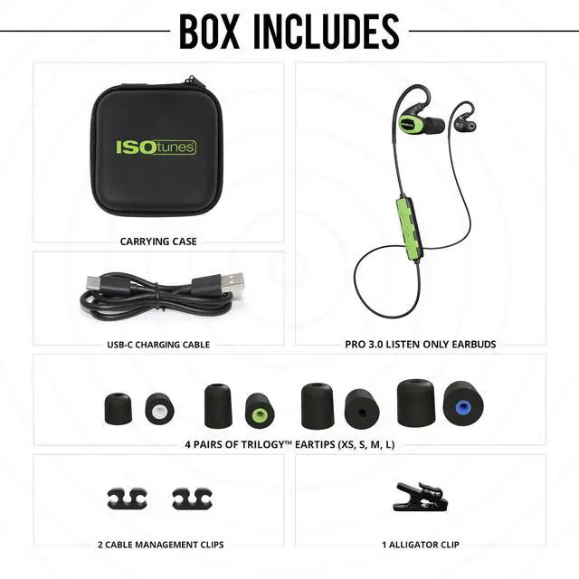 Alt view image 2 of 6 - Pro 3.0 Listen Only Ear Protection, OSHA Compliant Work Earbuds | 27 dB NRR, Bluetooth 5.4, 20-hour battery, 82 dB volume limit, OSHA compliant, industrial earplug fit