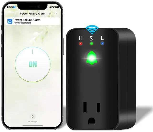 Main image of Power Failure Alarm with WiFi App Notifications, Smart Power Outage Alarm | 110dB Power Outage Alert with LED Indicator for Home Power Monitor, Freezer, GFCI Outlet, Sump Pump, and Greenhouse