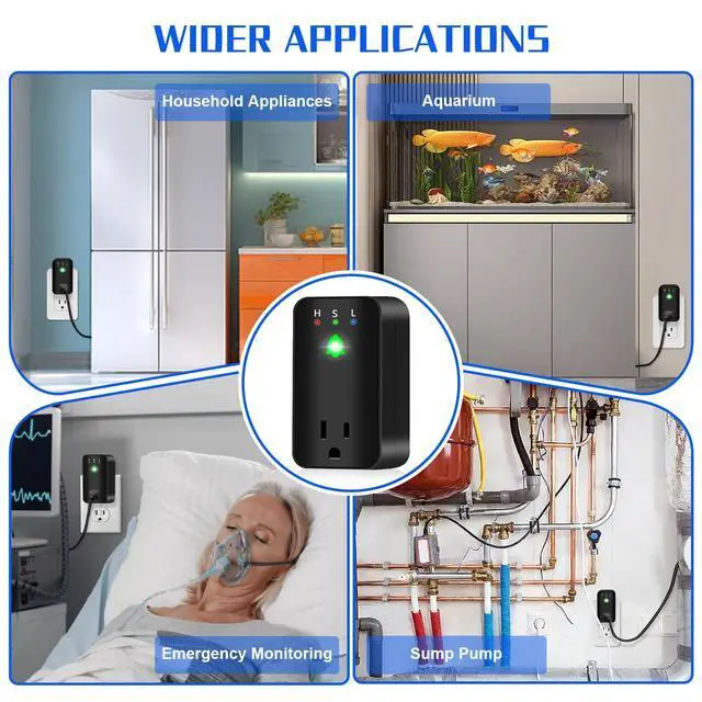 Alt view image 7 of 7 - Power Failure Alarm with WiFi App Notifications, Smart Power Outage Alarm | 110dB Power Outage Alert with LED Indicator for Home Power Monitor, Freezer, GFCI Outlet, Sump Pump, and Greenhouse
