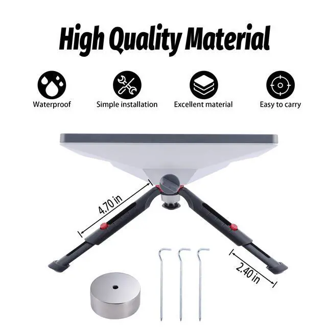 Alt view image 2 of 6 - Starlink Mini Tripod Mount, Starlink Mini Ground Mount Kit, Portable Stand | Starlink Mini Kit Satellite Pole Mount Kit, adjustable height and tilt, tripod adapter, 3 ground spikes, camping and RV use