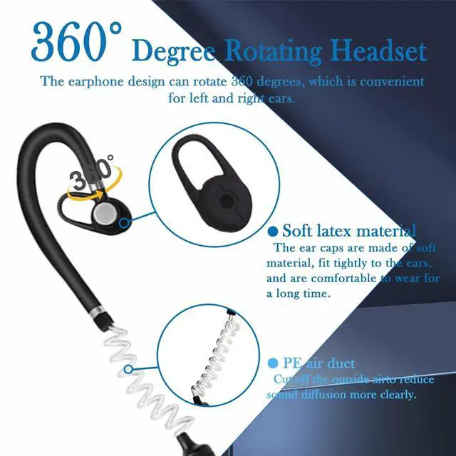 Alt view image 4 of 7 - T-M9 Super Mini Walkie Talkies with Earpieces Mini Two Way Radios | Small Portable FM Transceiver for Security Restaurant Retail Workplace Supermarket Tourism Outdoor Sport, Black 2-Pack