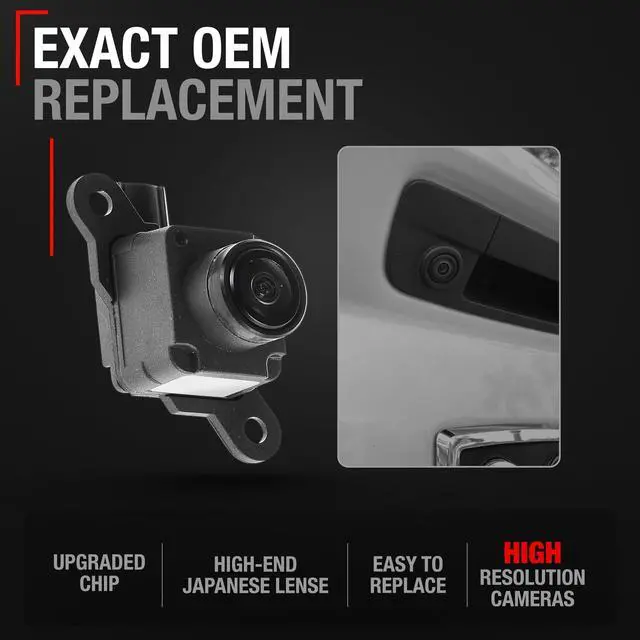 Alt view image 2 of 6 - Rear View Backup Camera - Compatible with 2013-2015 Dodge Ram 1500, 13-15 Ram 2500, 13-15 Ram 3500, 13-17 Dodge Viper - OEM 56038978AL, 56038978AK, 56038978AJ, 56038978AI, 56038978AH, 590-079