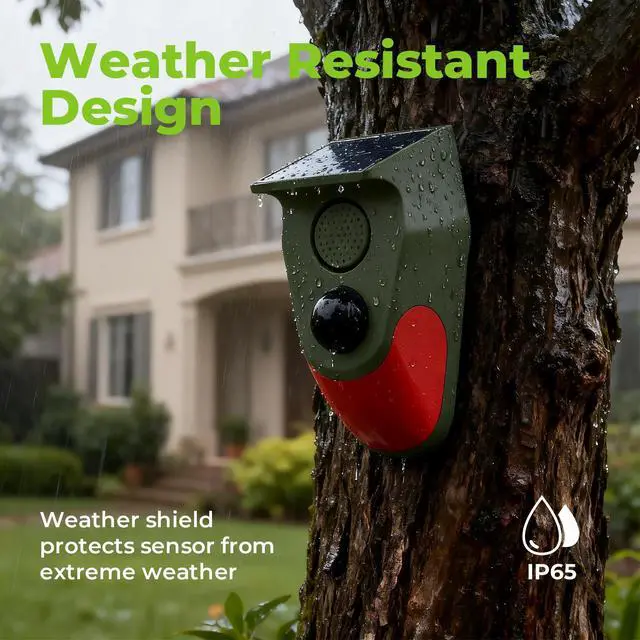 Alt view image 2 of 7 - Solar Powered Motion Sensor Alarm with Remote Control, Driveway Alarm,Waterproof Outdoor Infrared Detector Security Siren, 24H/Day/Night Modes, Anti-Theft Animal Repeller for Garden Farm Yard,4 PCS