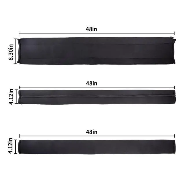 Alt view image 2 of 7 - 2PCS 48-Inch Trolling Motor Cable Sleeve,Zippered Rigging Sleeve,Made of Neoprene Thick Trolling Motor Sleeve,Great for Cover Wire and Extension Cords, Organized Cable Management (Black)