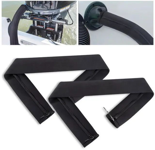 Main image of 2PCS 48-Inch Trolling Motor Cable Sleeve,Zippered Rigging Sleeve,Made of Neoprene Thick Trolling Motor Sleeve,Great for Cover Wire and Extension Cords, Organized Cable Management (Black)