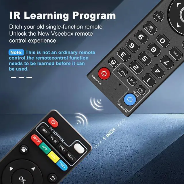 Alt view image 4 of 7 - Voice Backlight Remote Control Replacement Compatible for vSeeBox V5 Pro,3 Pro, V3 Plus