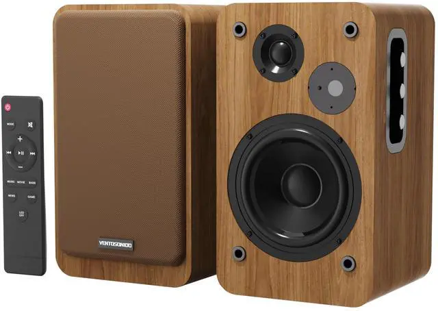 Main image of Powered Bookshelf Speakers - Studio Monitor Bookshelf Speakers 36W RMS - Active Bookshelf Speakers,BT 5.4 Wireless Speakers USB Digital Audio Studio Monitors Compatible with Turntable,Record Player,PC