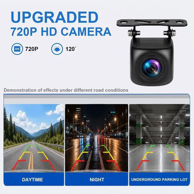 Alt view image 6 of 7 - WiFi Backup Camera for Car, HD 720P Rear View Camera, 120-Degree Wide Angle Night Vision Reverse Camera with Metal Housing, IP69-Rated, for Cars, Trucks, SUVs and RVs