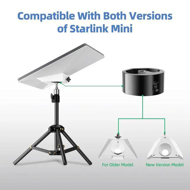 Alt view image 2 of 7 - Star-Link Mini Tripod with Adapter, for Both 2025 New&Old Version, Portable | Adjustable Tripod Mount for Starlink Mini Dish, Stand Mounting Kit for Star Link Mini for Outdoor Camping RV