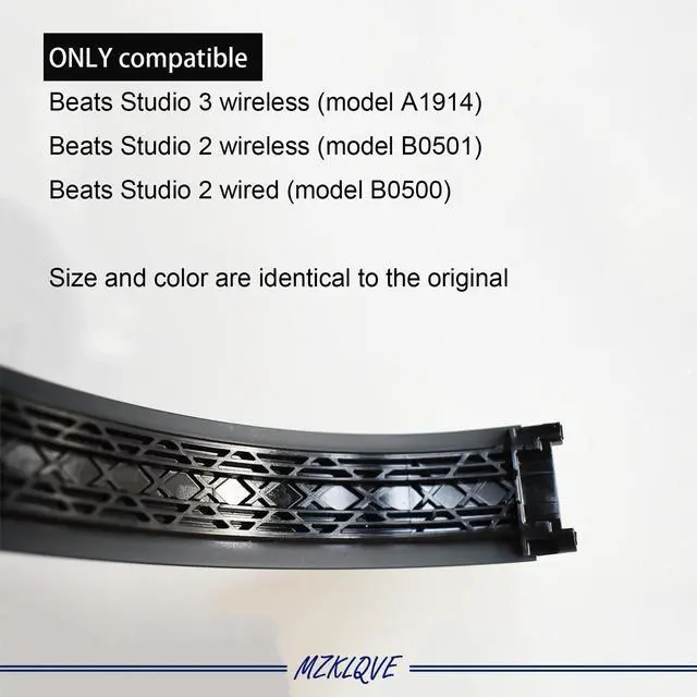 Alt view image 3 of 3 - Studio 3 Headband - Replacement Parts for Beats Studio3, Studio 2 Wired/Wireless Headphones (Black Gold)