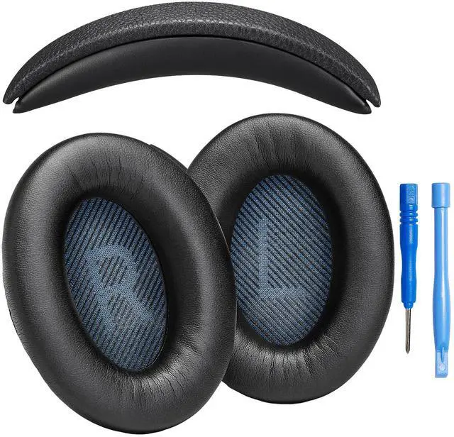 Main image of SoundLink AE2 Ear Pads and SoundLink AE2 Headband Cushion Compatible with Bose SoundLink Around-Ear 2 (AE2) Headphones (Black). Seamless DIY Fit | Extra Thick | 3D Printed