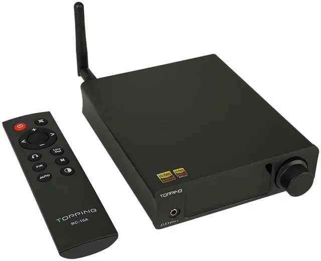 Main image of DX3Pro+ LDAC Headphone Amplifier, ES9038Q2M Bluetooth 5.0 DAC, NFCA Audio Decoder, USB/Optical/Coax Inputs, with Remote Control, Headphone Amp, Line Out, Pre-Amp Function (Black)
