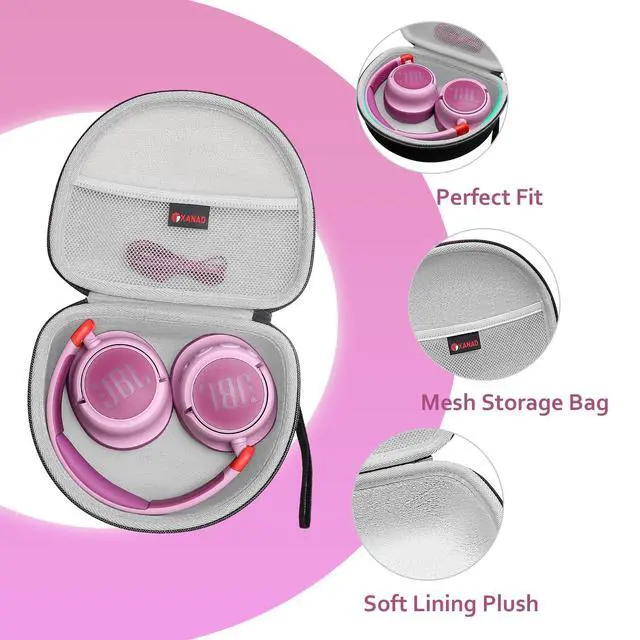 Alt view image 2 of 6 - Hard Case for JBL Junior JR 470NC/460NC/320 Kids Headphones, Gray | for iClever BTH12 HS19 BTH20 BTH22 BTH26/Candy Bila/Acer/JBL/MIDOLA/JoySpark/JLab/ADOOPE/Spiderman/EarFun/ Etc Kids Headphone