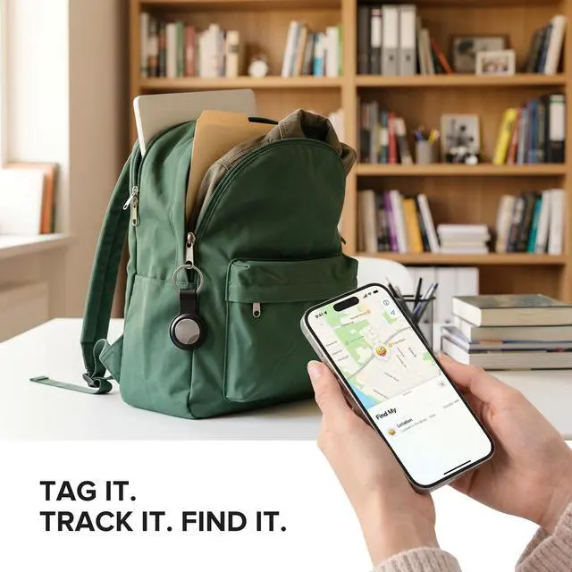 Alt view image 3 of 7 - Air Tracker Tags-4 Pack, Item Finder Works with Apple Find My (iOS Only) App, Smart Air Tag Keys Finder and Item Locator for Keys, Bags, Luggage, Wallet