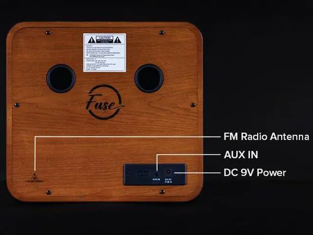 Alt view image 7 of 7 - Fuse RAD Vintage Wood Retro Radio | AM/FM Radio with Bluetooth, Wireless Charger & AUX Input | Mid Century Modern Style | Handcrafted Ashtree Wood