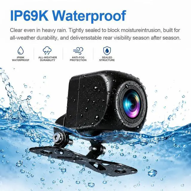Alt view image 3 of 7 - WiFi Backup Camera for Car, HD 720P Rear View Camera, 120-Degree Wide Angle Night Vision Reverse Camera with Metal Housing, IP69-Rated, for Cars, Trucks, SUVs and RVs