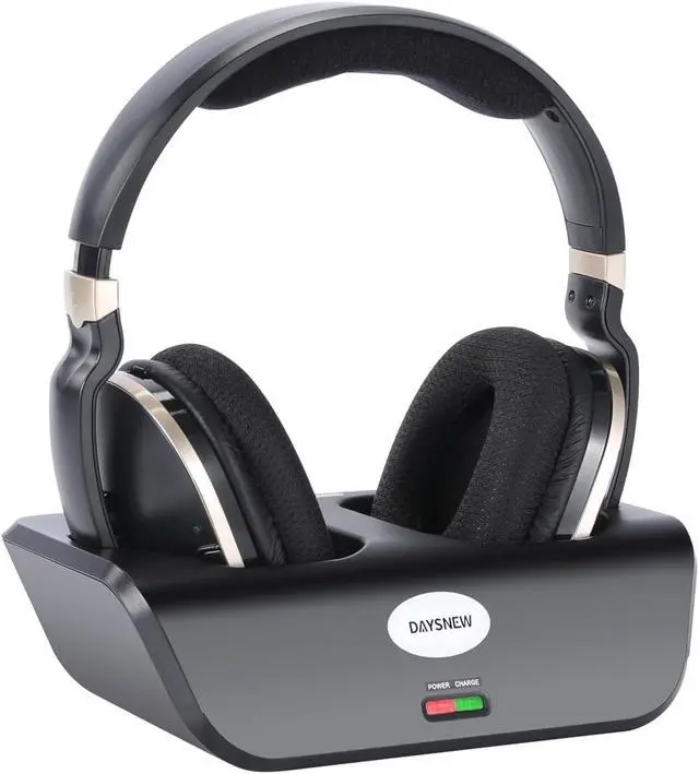 Main image of Optical Wireless Headphones for TV Watching, Over-Ear Headphones for Seniors with Charging Dock and Volume Control, Plug and Play, Black