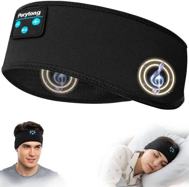 Main image of Sleep Headphones Bluetooth 5.4 Headband, Wireless Sleep Headphones with Ultra-Thin HD Stereo Speakers for Side Sleepers, Soft & Sweat Resistant Sport Headband for Yoga Travel Workout