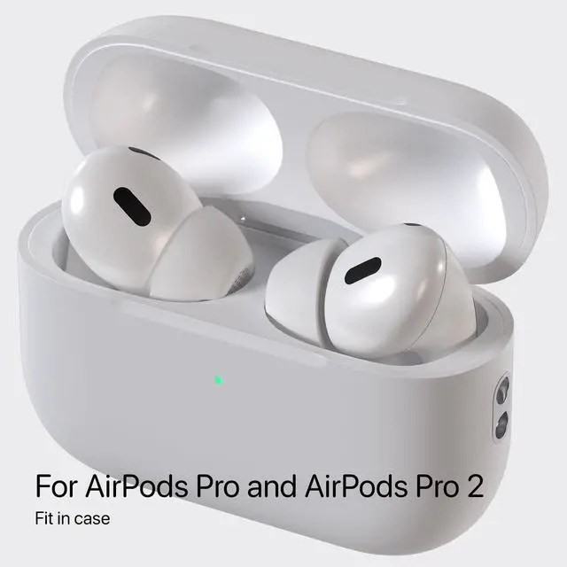 Alt view image 7 of 7 - AirFoams Pro Active Ultra V10.0 Memory Foam Ear Tips for AirPods Pro 1 & 2 Flexible Silicone Shield, Anti Slip, Better All Day Comfort, Secure, Noise Cancelling (3 Pairs-S/M/L)