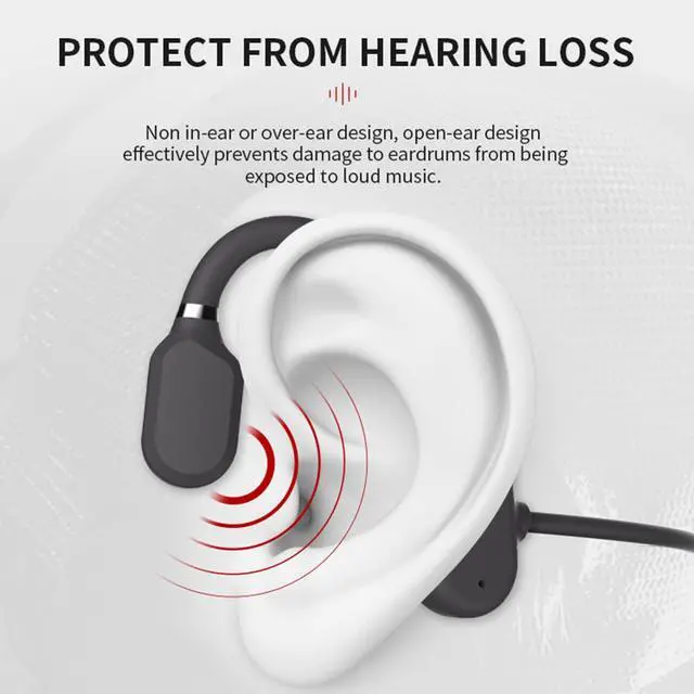 Alt view image 7 of 7 - Open Ear Wireless Sports Headphones, Bluetooth 5.0 Waterproof Sweatproof Headset with Mic for Sport Jogging Running Driving Cycling Hiking Indoor and Outdoor Use